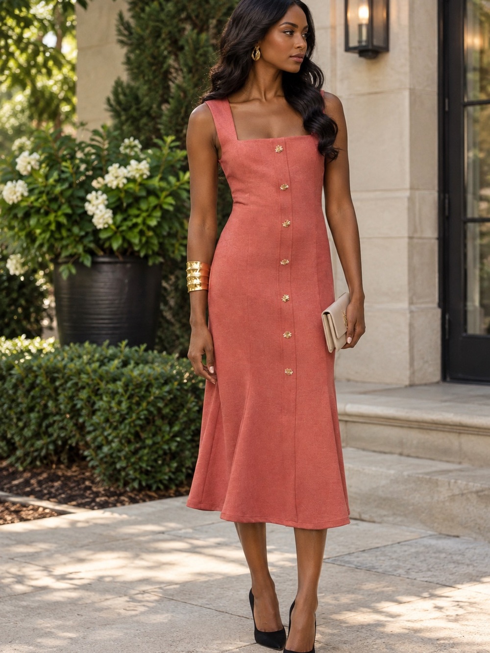 ZARA Midi Dress with Front Button NWT ❗️Ref 3644/183